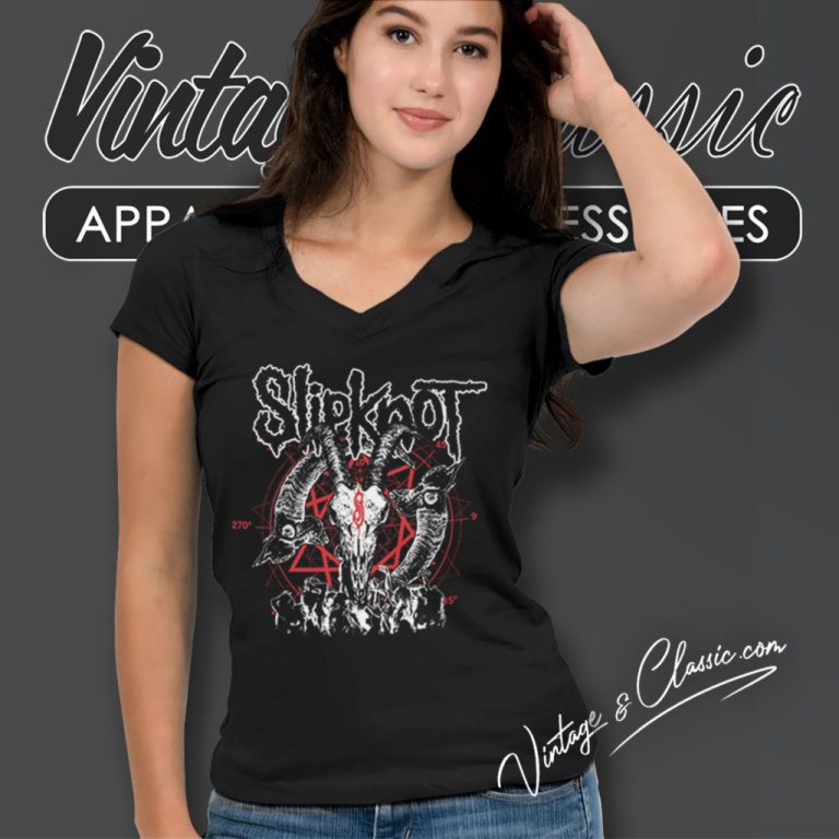 Slipknot Back Goat Tour V Neck TShirt Slipknot Back Goat Tour V Neck TShirt