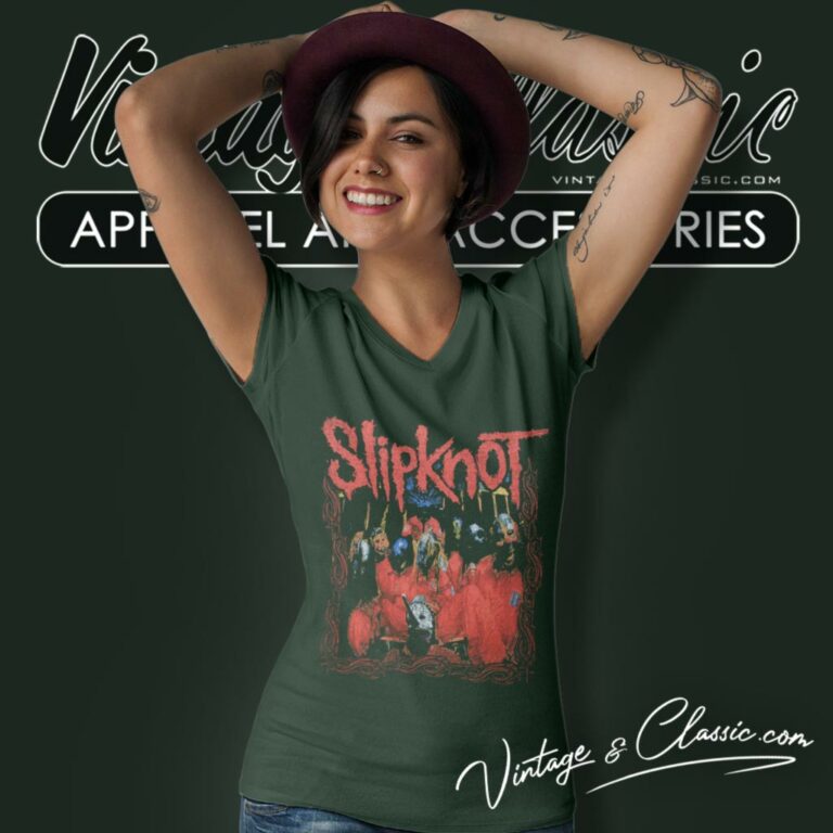 Slipknot Band Frame V Neck TShirt Slipknot Band Frame V Neck TShirt