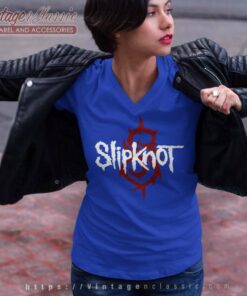 Slipknot Classic Logo V Neck TShirt