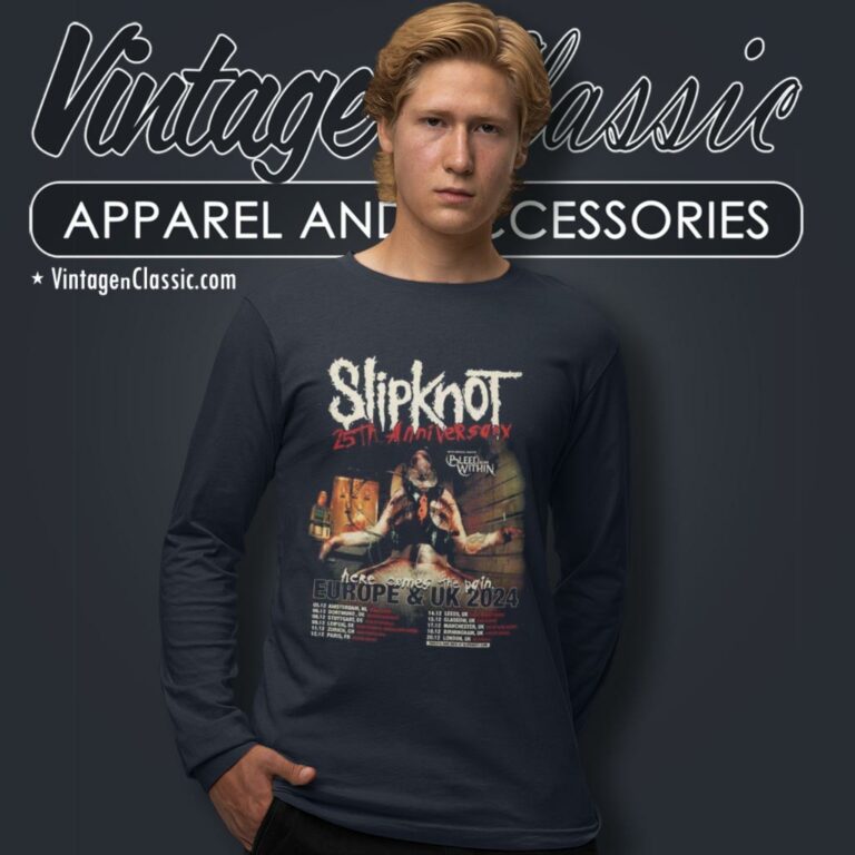 Slipknot Shirt 25th Anniversary Acre Comes The Pain Europe And Uk 2024 Long Sleeve Tee Slipknot Shirt 25th Anniversary Acre Comes The Pain Europe And Uk 2024 Long Sleeve Tee