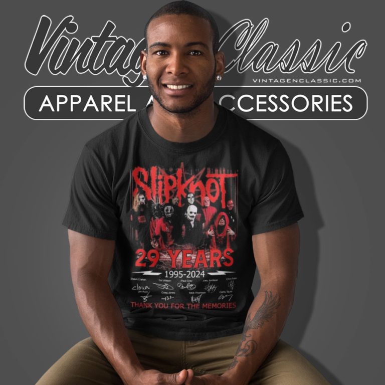 Slipknot Shirt 29 Years 1995 2024 Thank You For The Memories Signatures T Shirt Slipknot Shirt 29 Years 1995 2024 Thank You For The Memories Signatures T Shirt