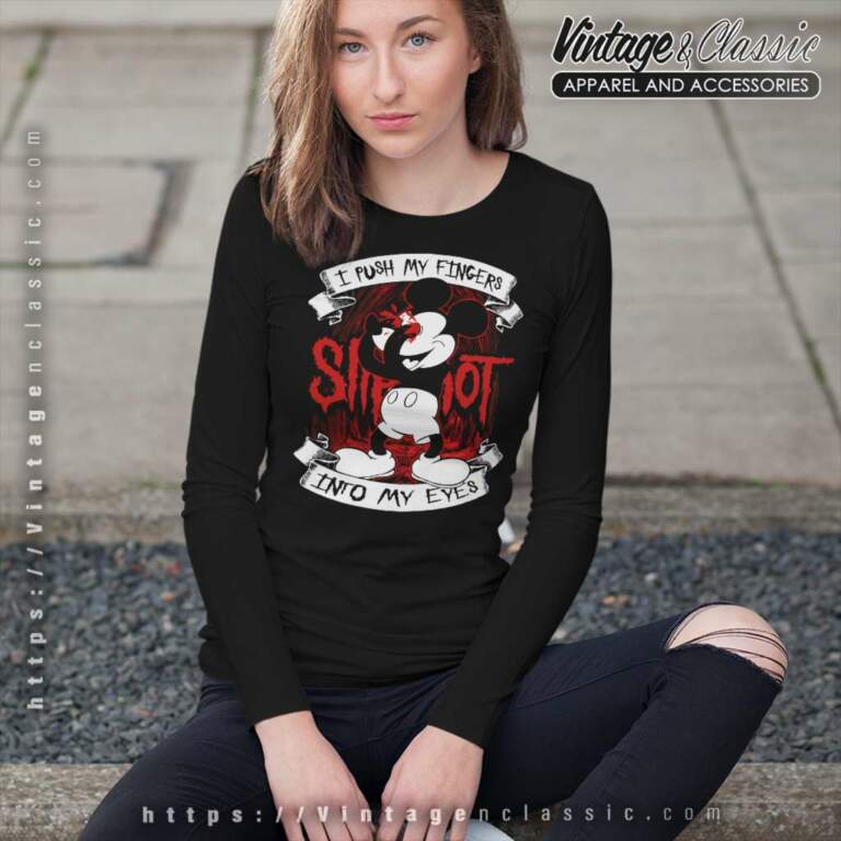 Slipknot Shirt I Push My Fingers Into My Eyes Long Sleeve Tee Slipknot Shirt I Push My Fingers Into My Eyes Long Sleeve Tee