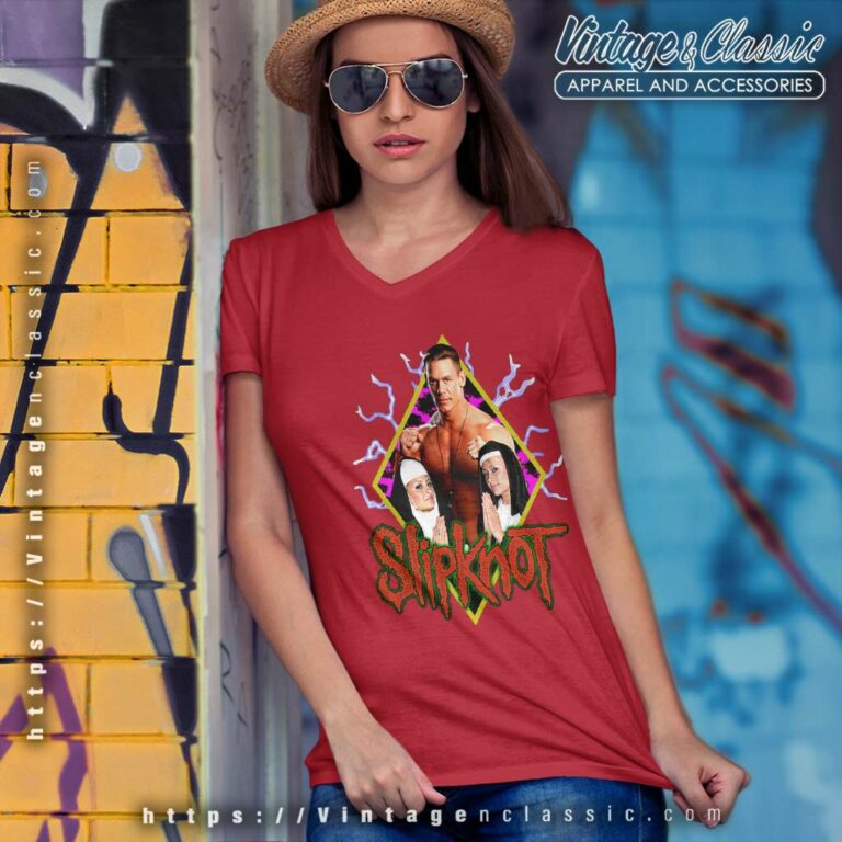 Slipknot Shirt John Cena Paris And Nicole Nuns V Neck TShirt Slipknot Shirt John Cena Paris And Nicole Nuns V Neck TShirt