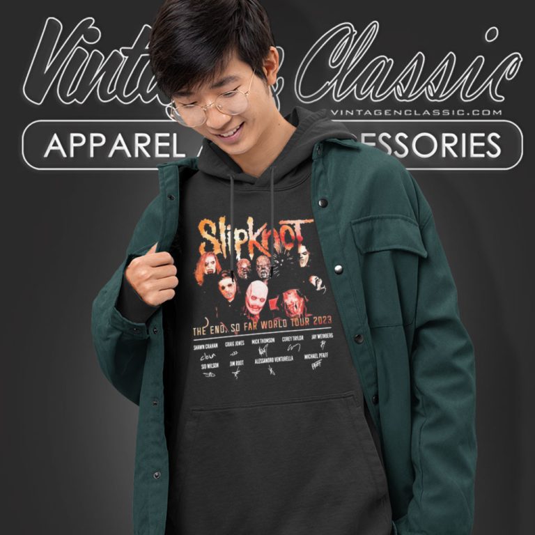Slipknot Shirt The End So Far World Tour 2023 Signatures Hoodie Slipknot Shirt The End So Far World Tour 2023 Signatures Hoodie