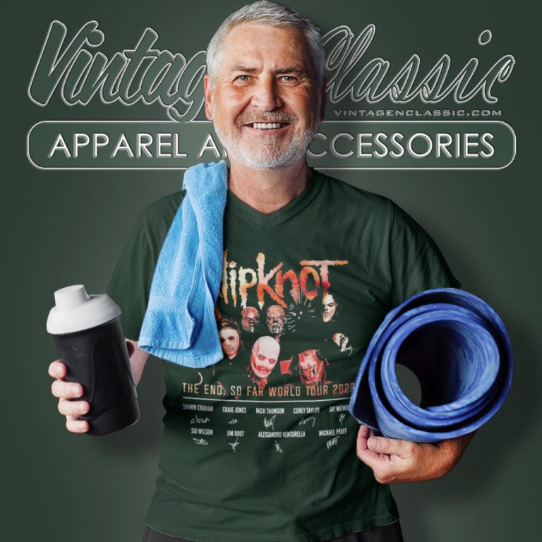 Slipknot Shirt The End So Far World Tour 2023 Signatures V Neck TShirt Slipknot Shirt The End So Far World Tour 2023 Signatures V Neck TShirt