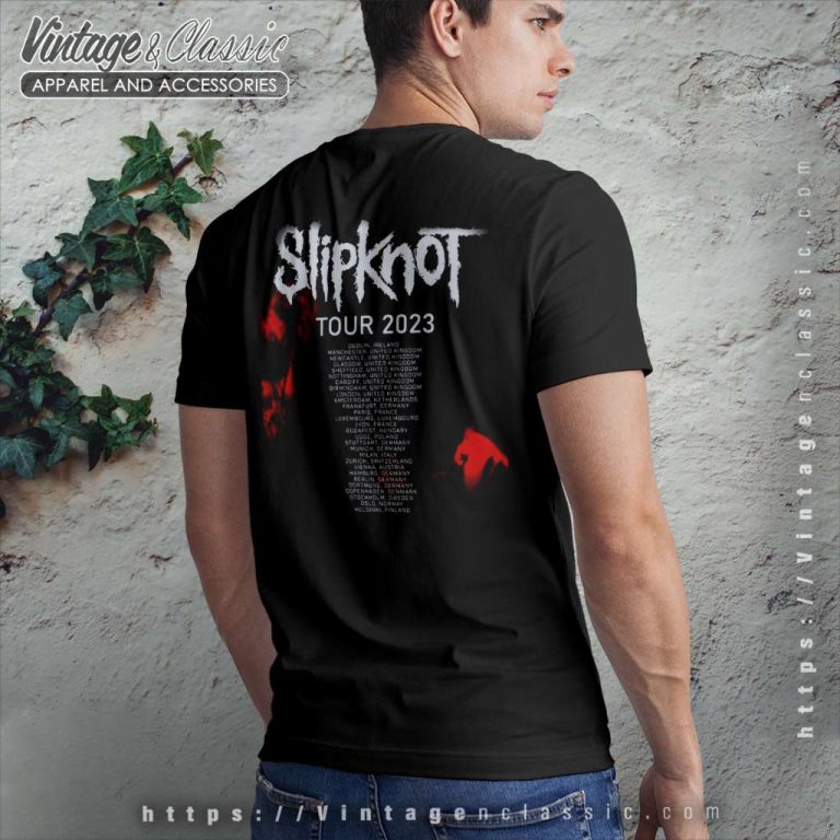 Slipknot Shirt Tour New Gift For Fans T Shirt Back Side Slipknot Shirt Tour New Gift For Fans T Shirt Back Side