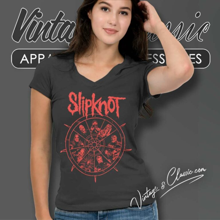 Slipknot Sigil Wheel V Neck TShirt Slipknot Sigil Wheel V Neck TShirt