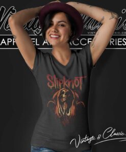 Slipknot Skull Crest V Neck TShirt