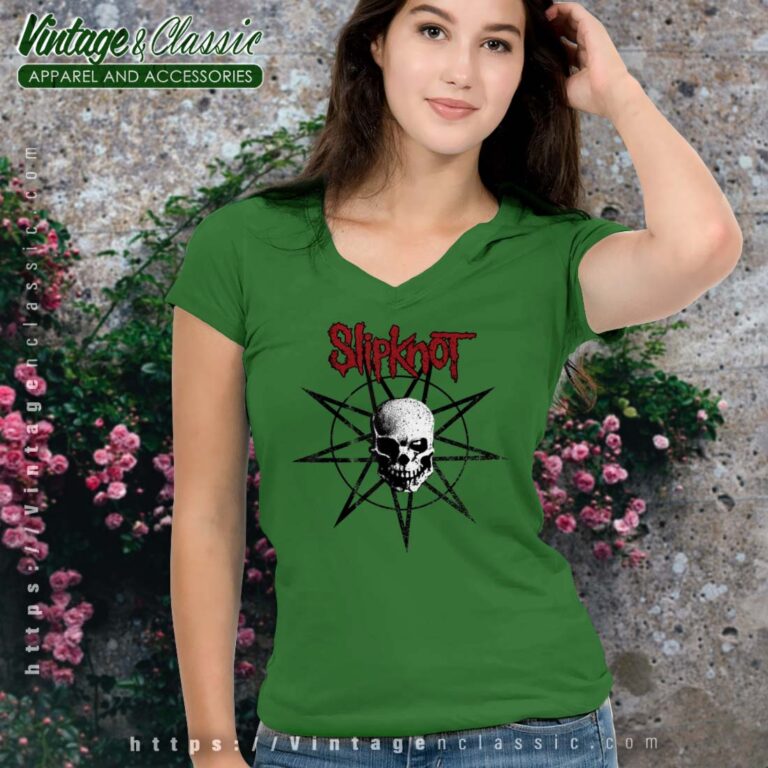 Slipknot Skull Star Vneck Slipknot Skull Star Vneck