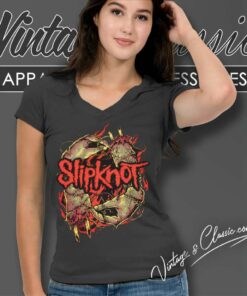 Slipknot Stitch Hands V Neck TShirt