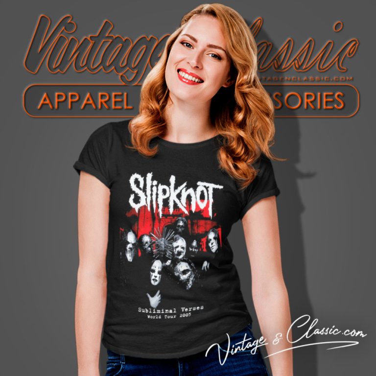 Slipknot Subliminal Verse World Tour Women T Shirt 1 Slipknot Subliminal Verse World Tour Women T Shirt 1