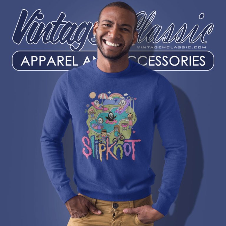 Slipknot Tour Cartoon Rainbow Sweatshirt 1 Slipknot Tour Cartoon Rainbow Sweatshirt 1