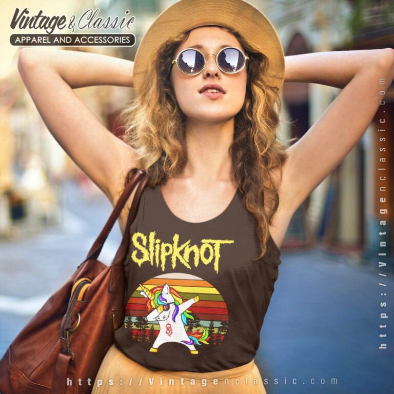 Slipknot Unicorn Dabbing Rainbow Tank Top Racerback Slipknot Unicorn Dabbing Rainbow Tank Top Racerback