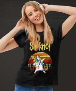 Slipknot Unicorn Dabbing Rainbow Women TShirt