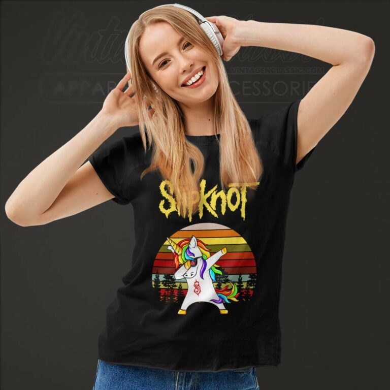 Slipknot Unicorn Dabbing Rainbow Women TShirt Slipknot Unicorn Dabbing Rainbow Women TShirt