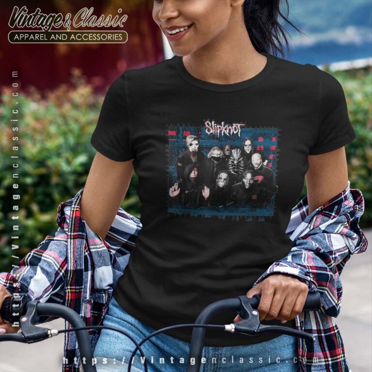 Slipknot We Are Not Your Kind Blue Glitch Tshirt Slipknot We Are Not Your Kind Blue Glitch Tshirt