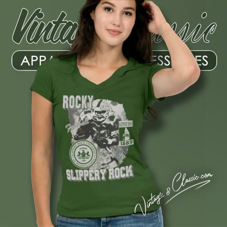 Slippery Rock University Football Pennsylvania V Neck TShirt Slippery Rock University Football Pennsylvania V Neck TShirt