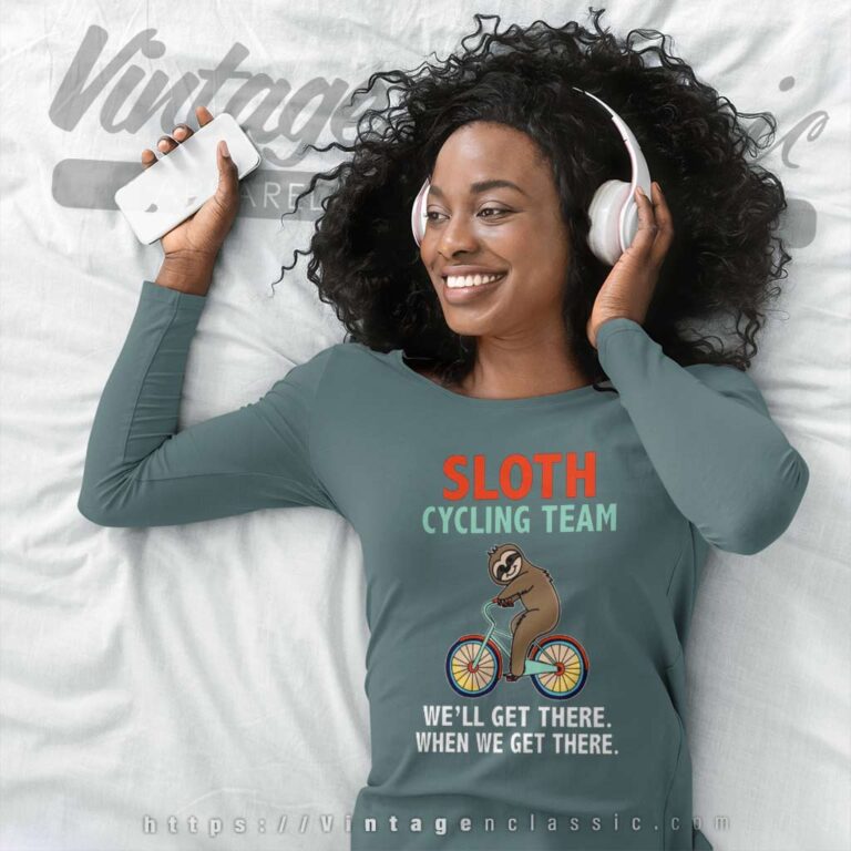 Sloth Cycling Team Tee Shirt Gift For Bikers Long Sleeve Tee Sloth Cycling Team Tee Shirt Gift For Bikers Long Sleeve Tee