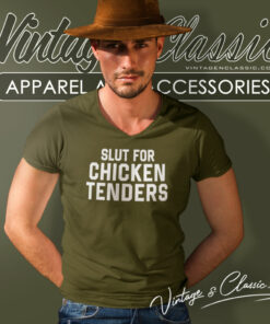 Slut For Chicken Tenders Trending V Neck TShirt
