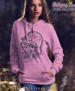 Slyer Tshirt Distressed Bloody Skull Hoodie Wommen
