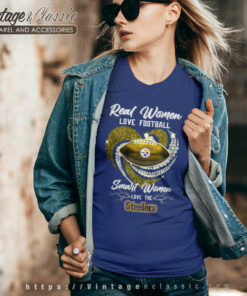 Smart Women Love Steelers Nfl V Neck TShirt