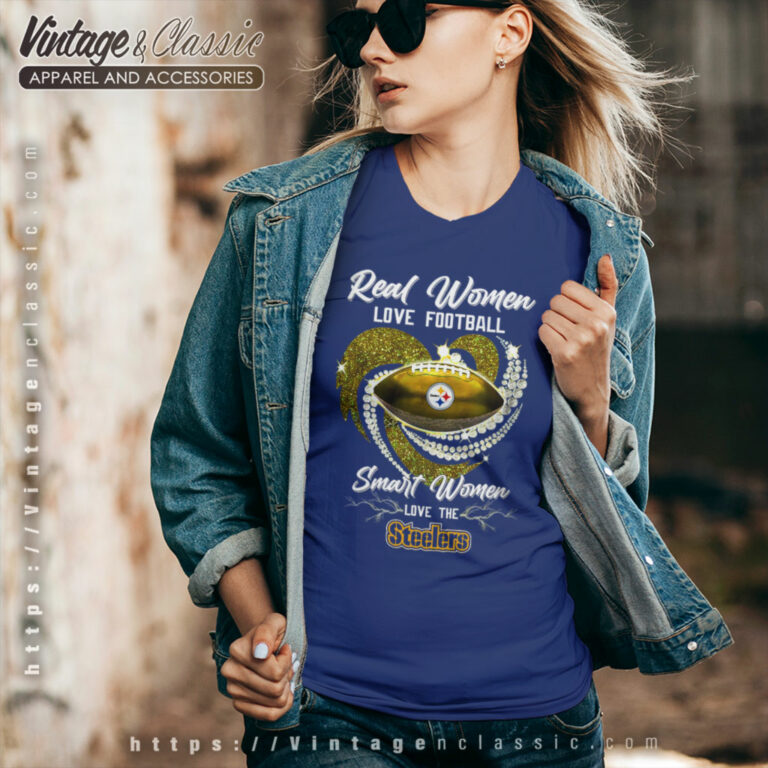 Smart Women Love Steelers Nfl V Neck TShirt Smart Women Love Steelers Nfl V Neck TShirt