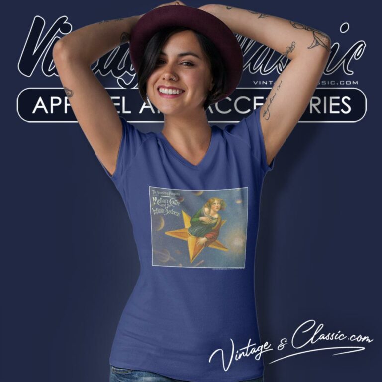 Smashing Pumpkins Mellon Collie And The Infinite Sadness V Neck TShirt Smashing Pumpkins Mellon Collie And The Infinite Sadness V Neck TShirt