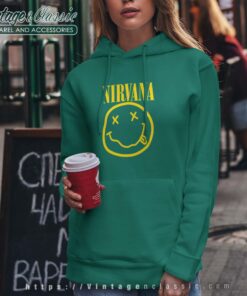 Smiley Band Logo Nirvana Hoodie Women