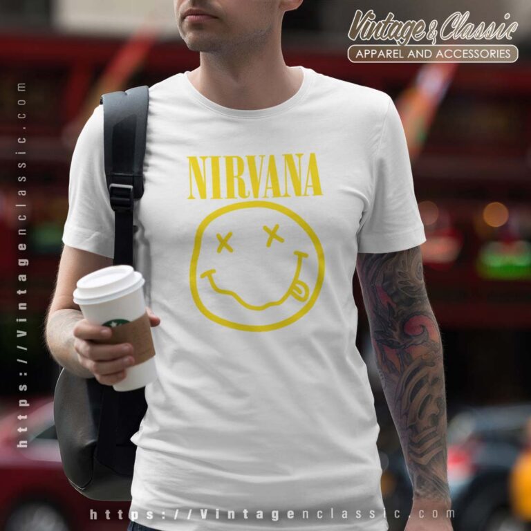 Smiley Band Logo Nirvana Tshirt Smiley Band Logo Nirvana Tshirt