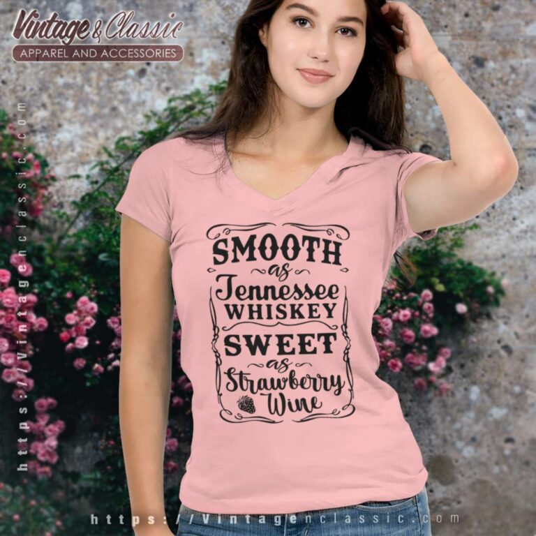 Smooth As Tennessee Whiskey V Neck TShirt Smooth As Tennessee Whiskey V Neck TShirt