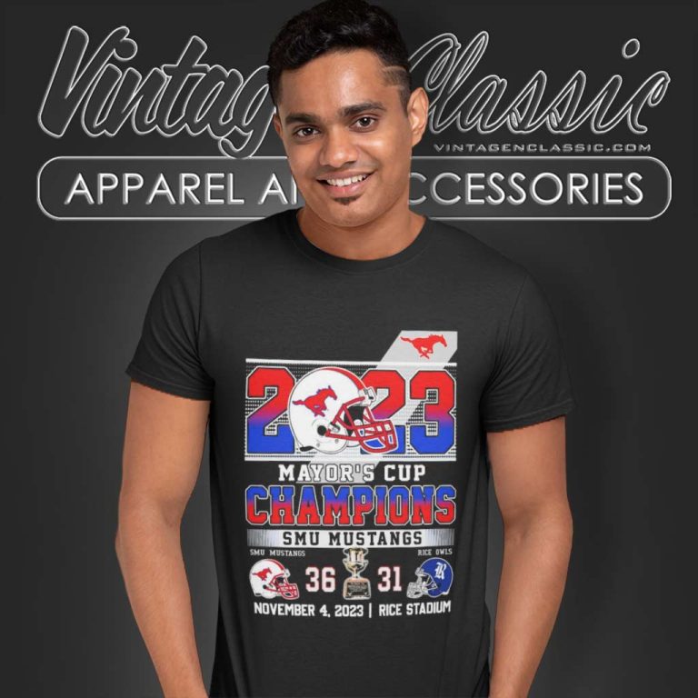 Smu Mustangs Vs Rice Owls Mayors Cup Champions Score 2023 T Shirt Smu Mustangs Vs Rice Owls Mayors Cup Champions Score 2023 T Shirt