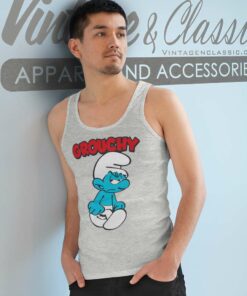 Smurf Grouchy Tank Top Racerback