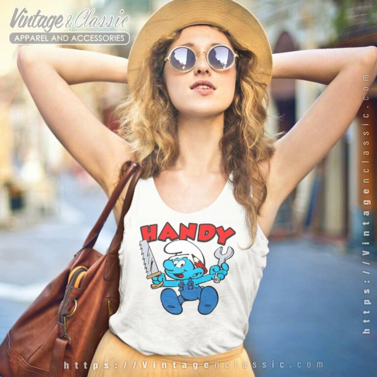 Smurf Handy Tank Top Racerback Smurf Handy Tank Top Racerback