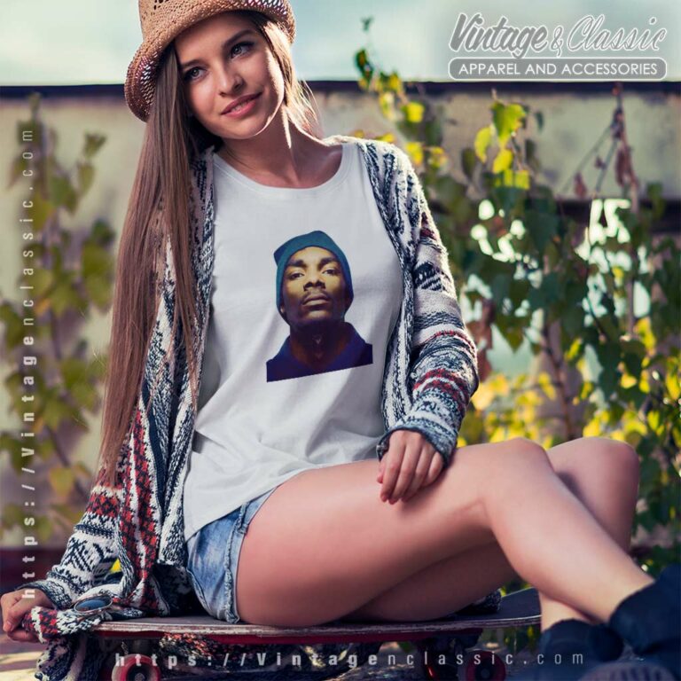 Snoop Dogg Beanie Profile Hip Hop Women TShirt Snoop Dogg Beanie Profile Hip Hop Women TShirt