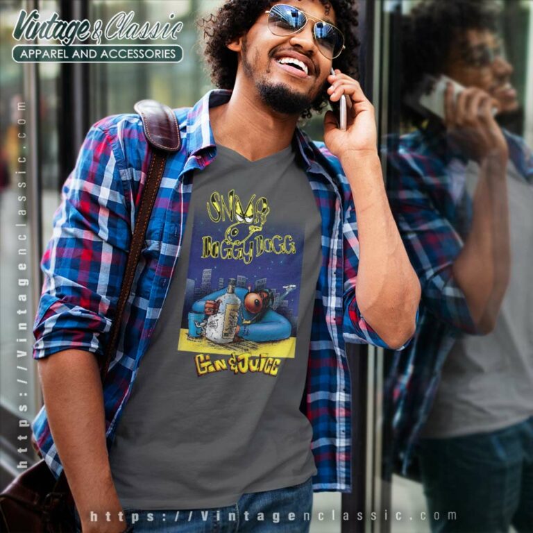 Snoop Dogg Gin And Juice 1994 V Neck TShirt 1 Snoop Dogg Gin And Juice 1994 V Neck TShirt 1