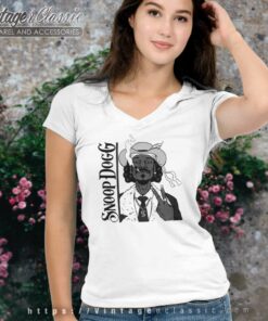 Snoop Dogg Smoking Cartoon V Neck TShirt