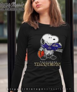 Snoopy A Strong And Proud Baltimore Ravens Shirt Long Sleeve Tee