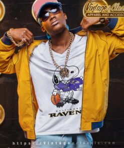 Snoopy A Strong And Proud Baltimore Ravens Shirt V Neck TShirt