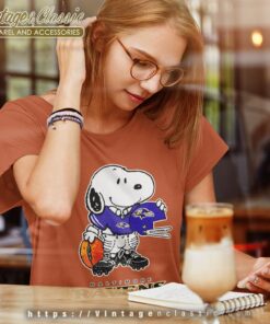 Snoopy A Strong And Proud Baltimore Ravens Shirt