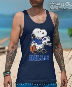 Snoopy A Strong And Proud Buffalo Bills Player Nfl Tank Top Racerback