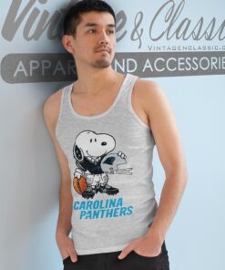 Snoopy A Strong And Proud Carolina Panthers Shirt