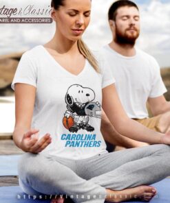 Snoopy A Strong And Proud Carolina Panthers Shirt V Neck TShirt