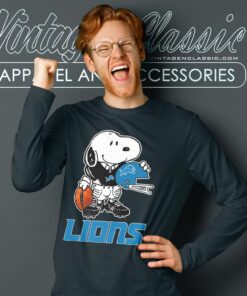 Snoopy A Strong And Proud Detroit Lions Shirt