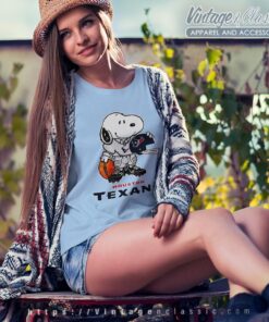 Snoopy A Strong And Proud Houston Texans Shirt Women T shirt