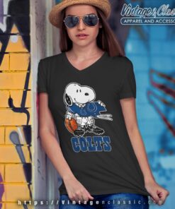 Snoopy A Strong And Proud Indianapolis Colts Shirt V Neck TShirt
