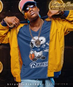 Snoopy A Strong And Proud Los Angeles Rams Shirt V Neck TShirt