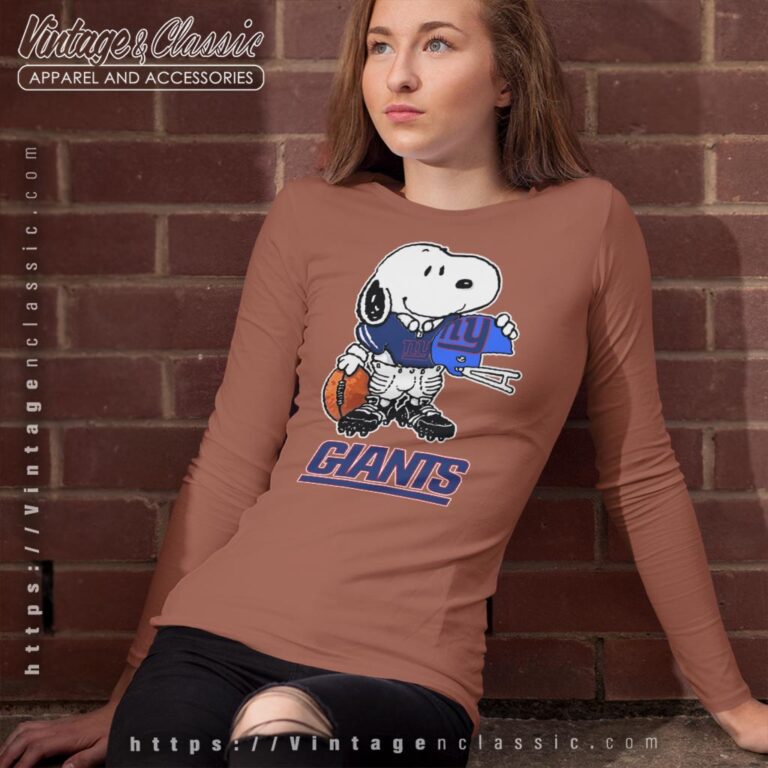 Snoopy A Strong And Proud New York Giants Shirt Long Sleeve Tee Snoopy A Strong And Proud New York Giants Shirt Long Sleeve Tee