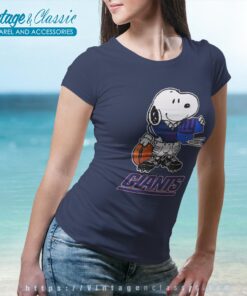 Snoopy A Strong And Proud New York Giants Shirt Women T shirt