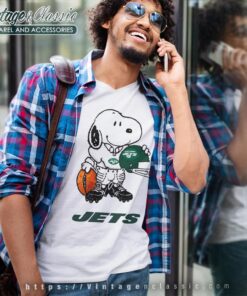 Snoopy A Strong And Proud New York Jets Shirt V Neck TShirt