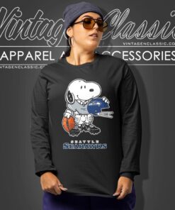 Snoopy A Strong And Proud Seattle Seahawks Old Shirt Long Sleeve Tee